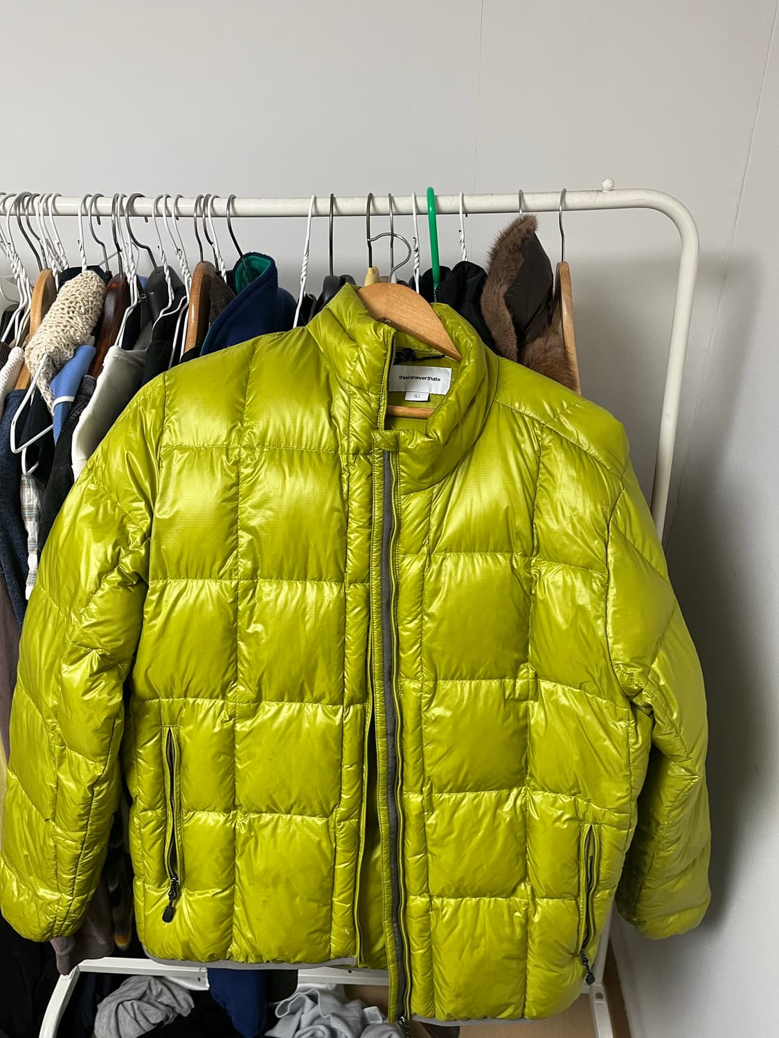 디스이즈네버댓 퍼텍스 라이트 다운 경량패딩 올리브 L 상품이미지1