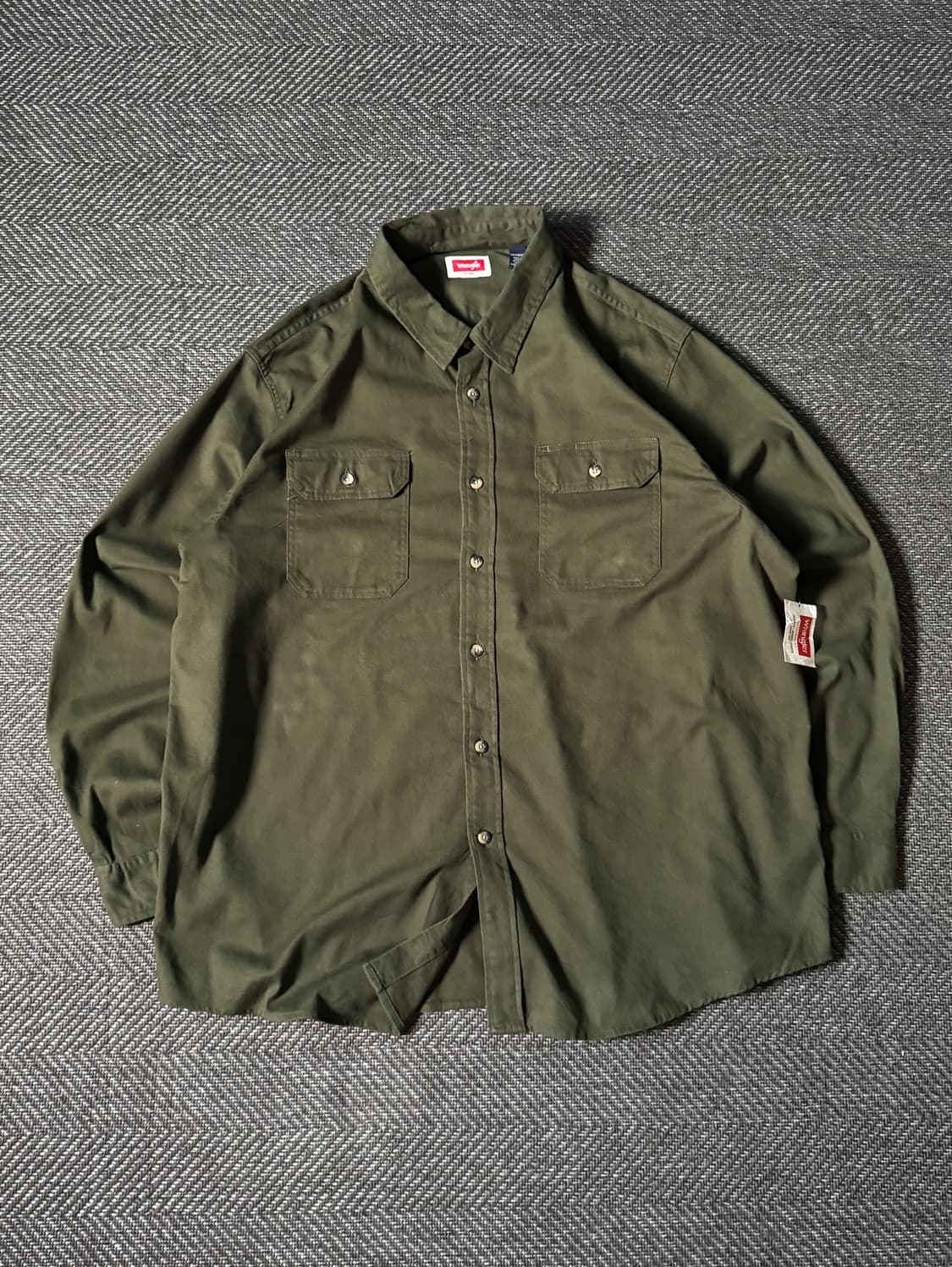 랭글러 데드스탁 올리브 헤비코튼 워크 셔츠 (110) 상품이미지1