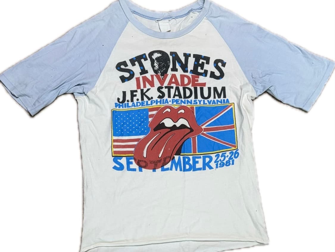 M)메이드원 롤링스톤즈 링거 티셔츠1981/9/25-26 투어 상품이미지3