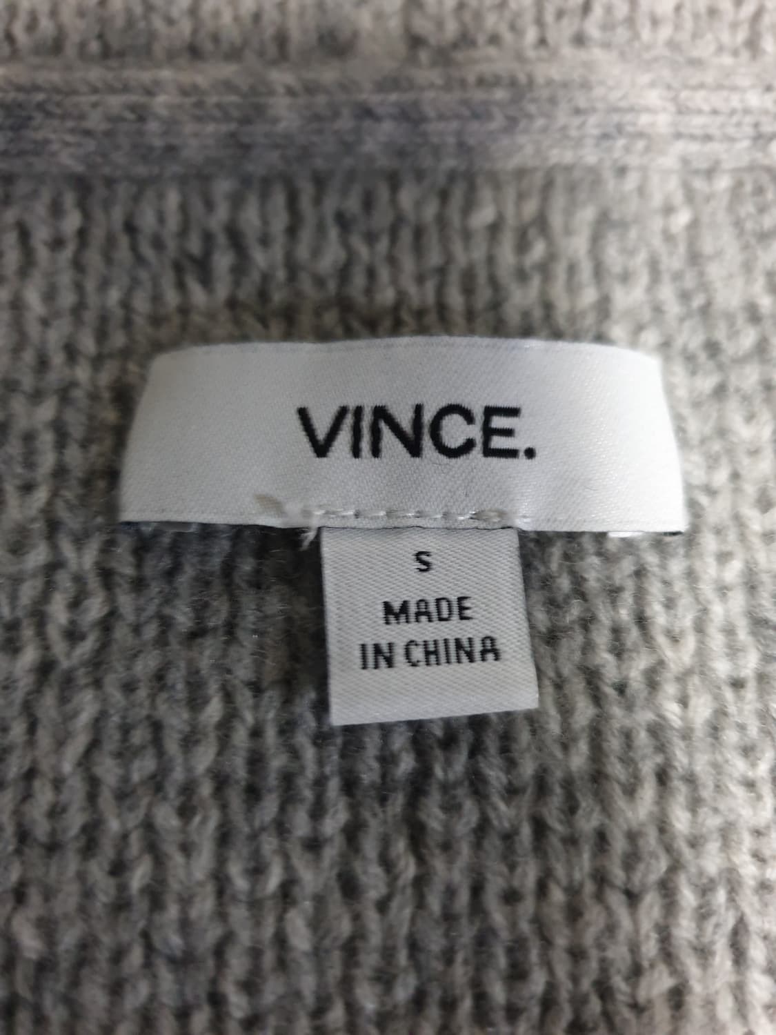 VINCE 빈스 캐시미어 울 버튼리스 하이넥 롱가디건 그레이 (S) 상품이미지2