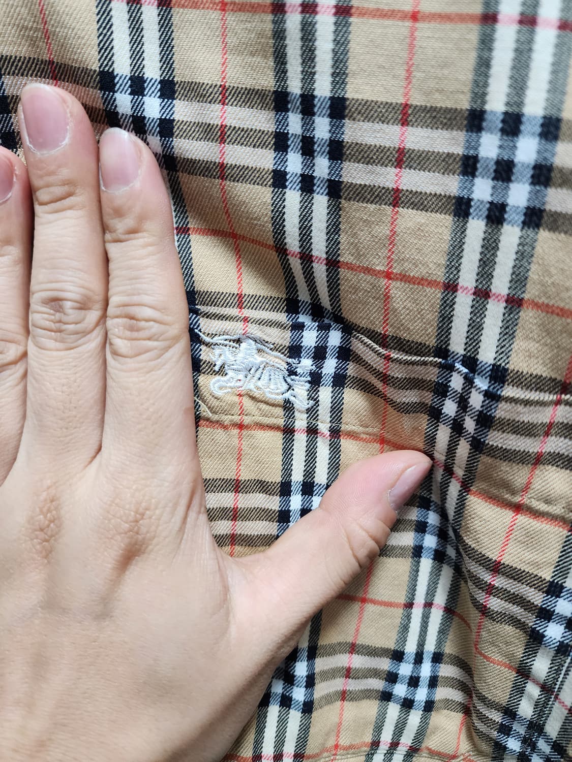 버버리 클래식 체크 긴팔 셔츠 상품이미지4