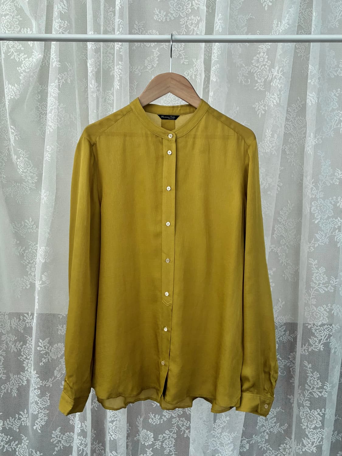 L) 마시모두띠 실크 100 블라우스 올리브 상품이미지1