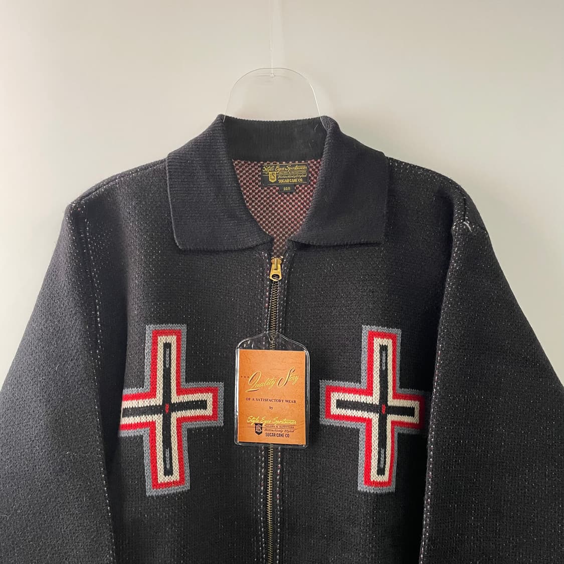 스타일 아이즈 크로스 패턴 니트자켓 상품이미지2