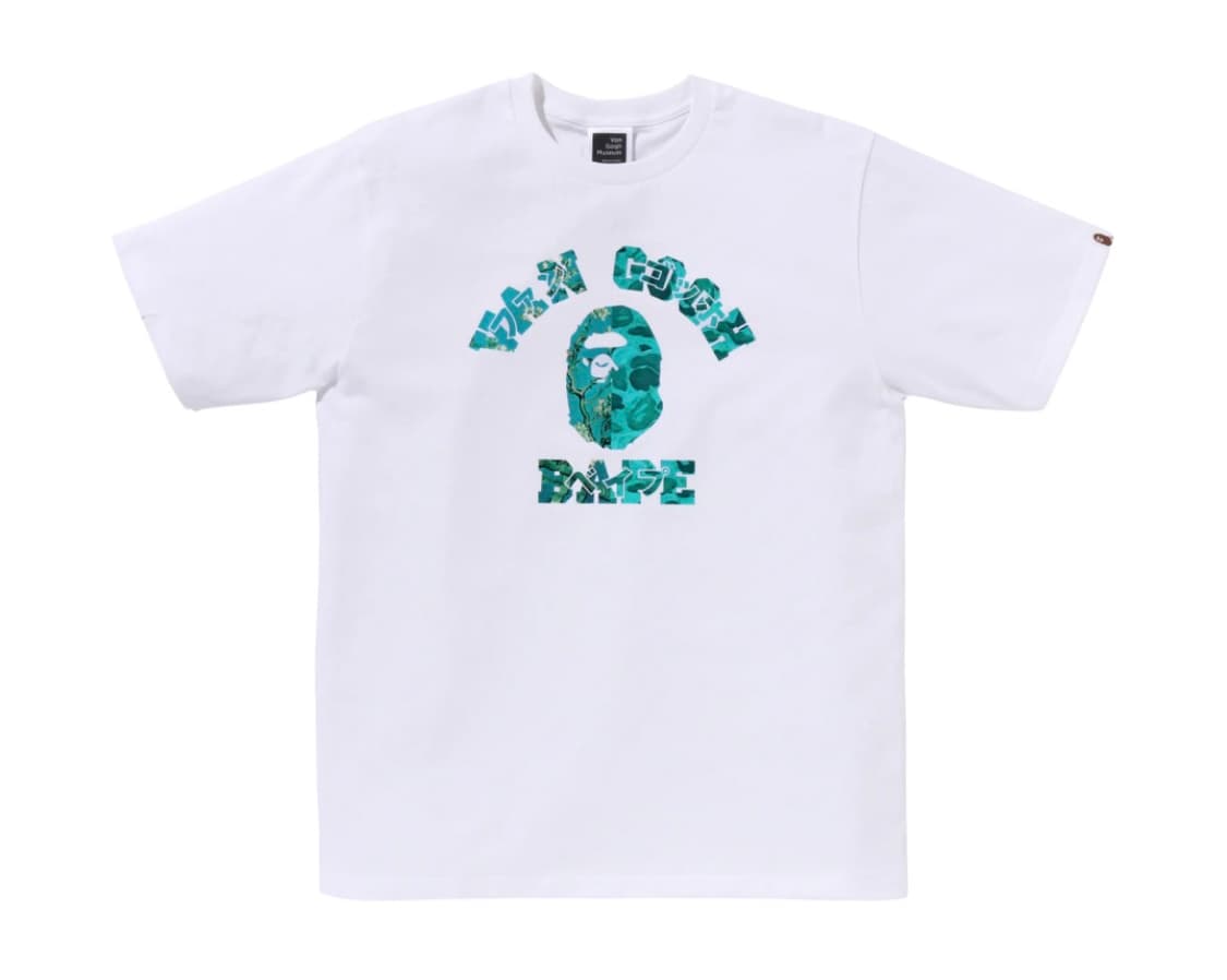 베이프 반고흐 티셔츠 화이트 XXL 새상품 상품이미지1