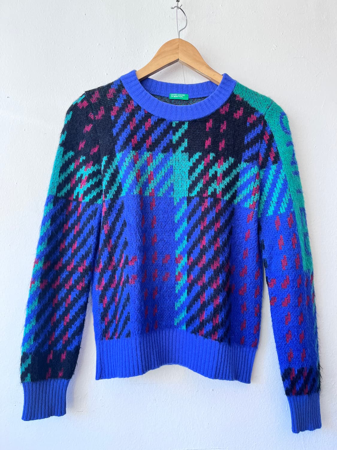 베네통 여성 패턴라운드니트 85-155사이즈 상품이미지2