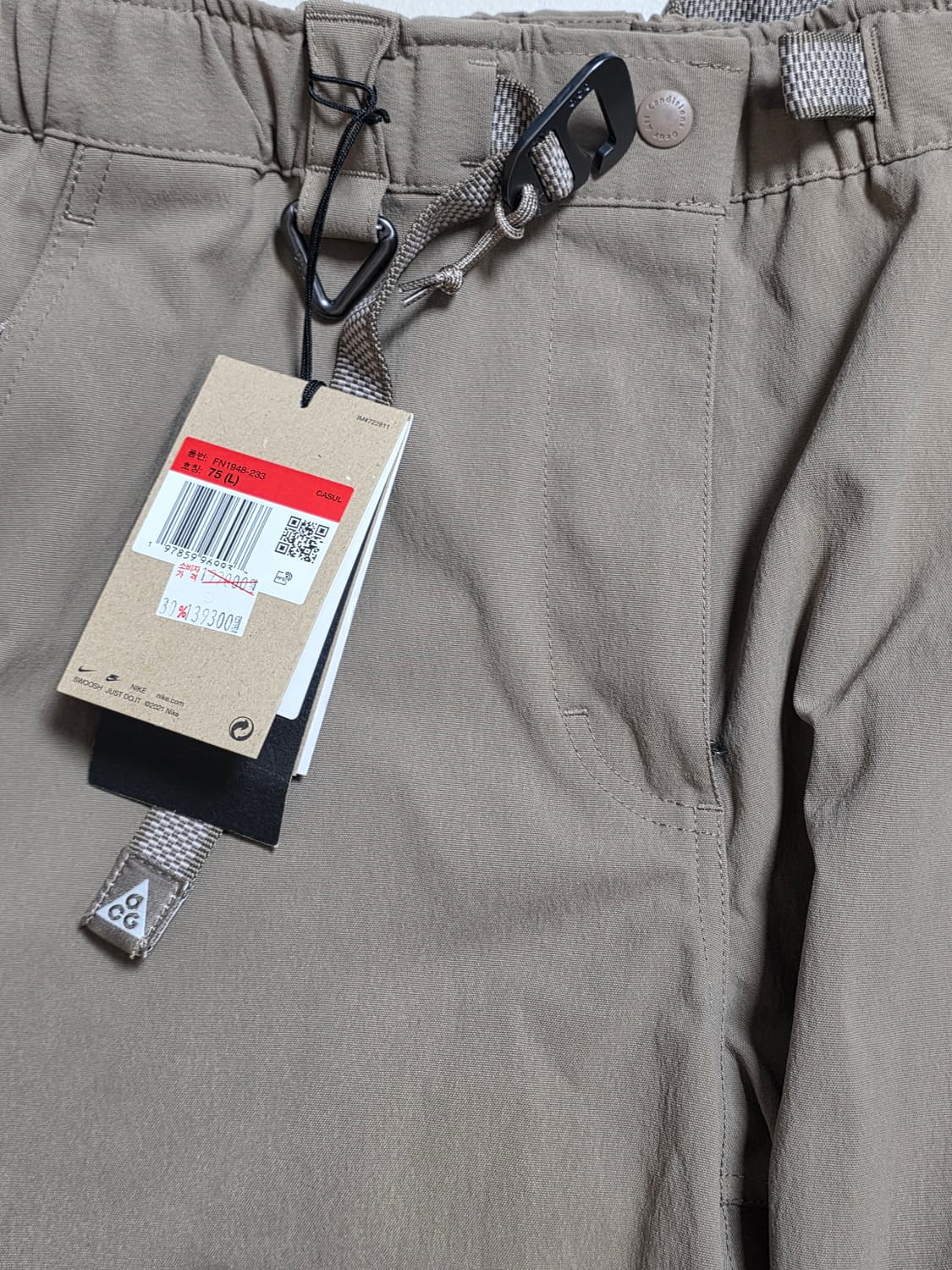 Acg 나이키 서밋 베이지 카고팬츠 카고바지 L 상품이미지2