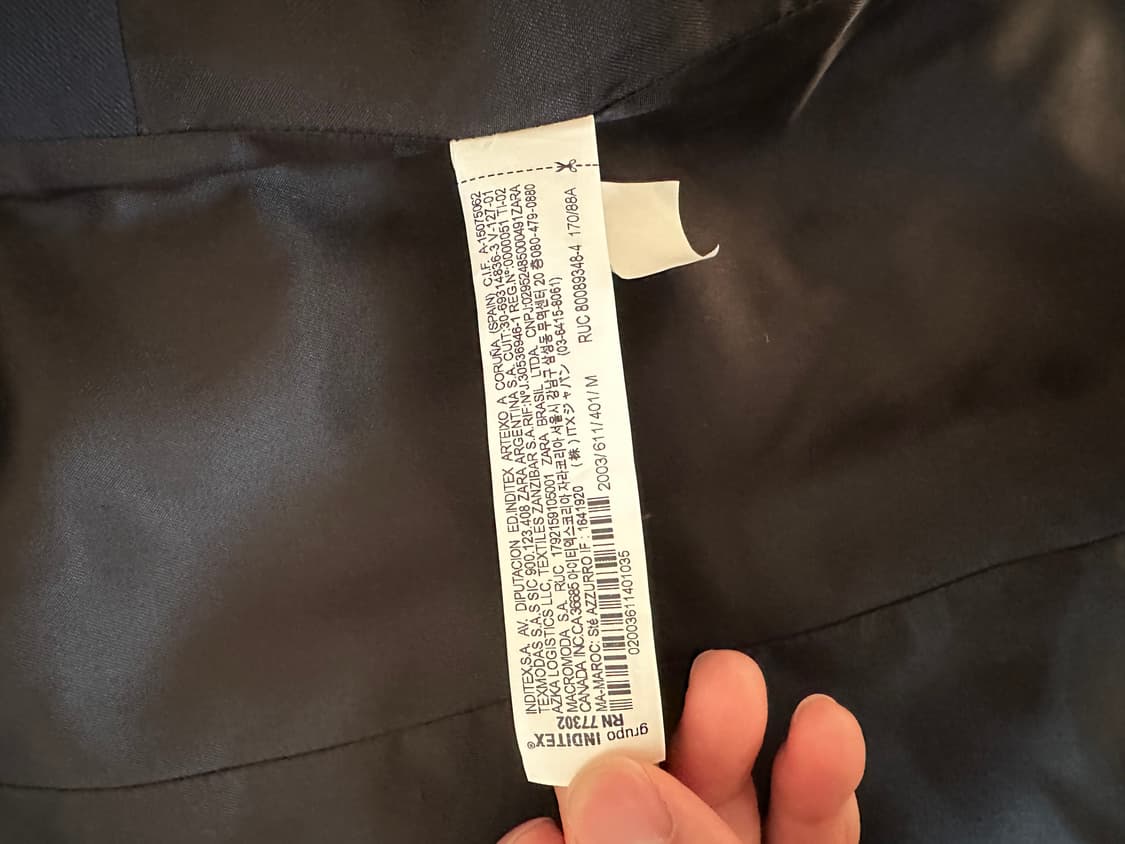 자라 x 아더에라 오버사이즈 블레이저 네이비 M 상품이미지7