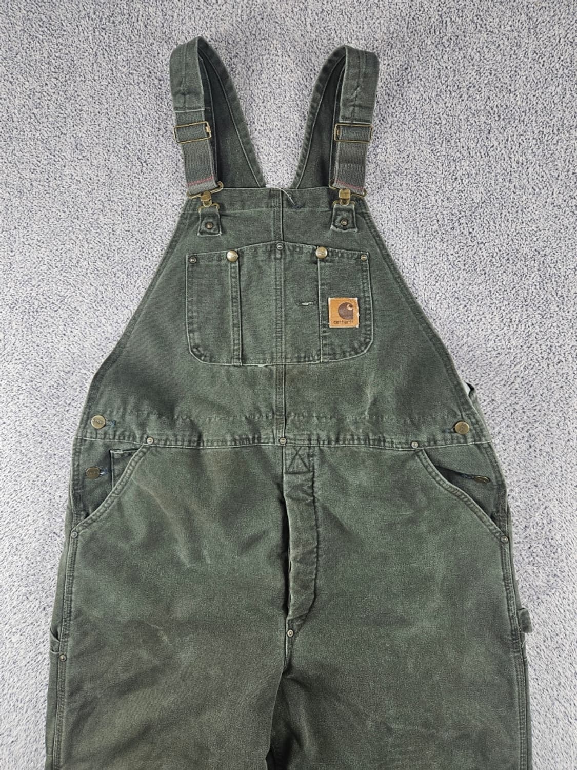 칼하트 R27 덕 캔버스 더블니 오버롤 슈트 (40X34) / 10923 상품이미지3