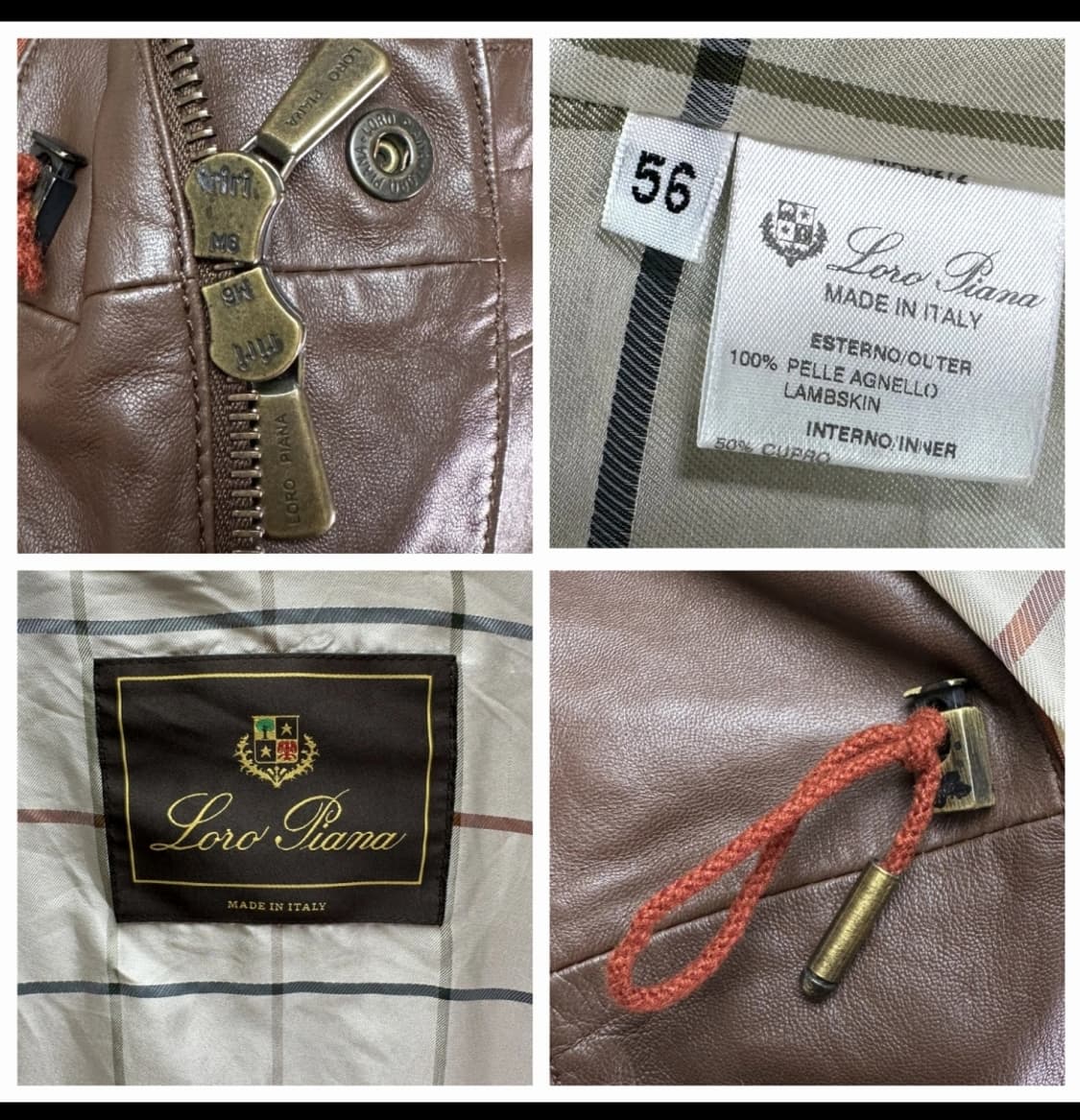 [정품인증서 포함] 로로피아나 트래블러 램스킨 자켓 56(110) 판매 상품이미지7