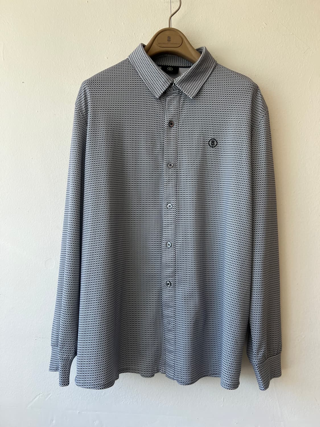 보그너 남성 그레이체크 기능성 긴팔셔츠 골프셔츠 상품이미지2