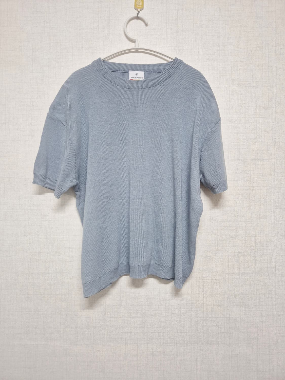 하늘 니트 반팔티셔츠 상품이미지1