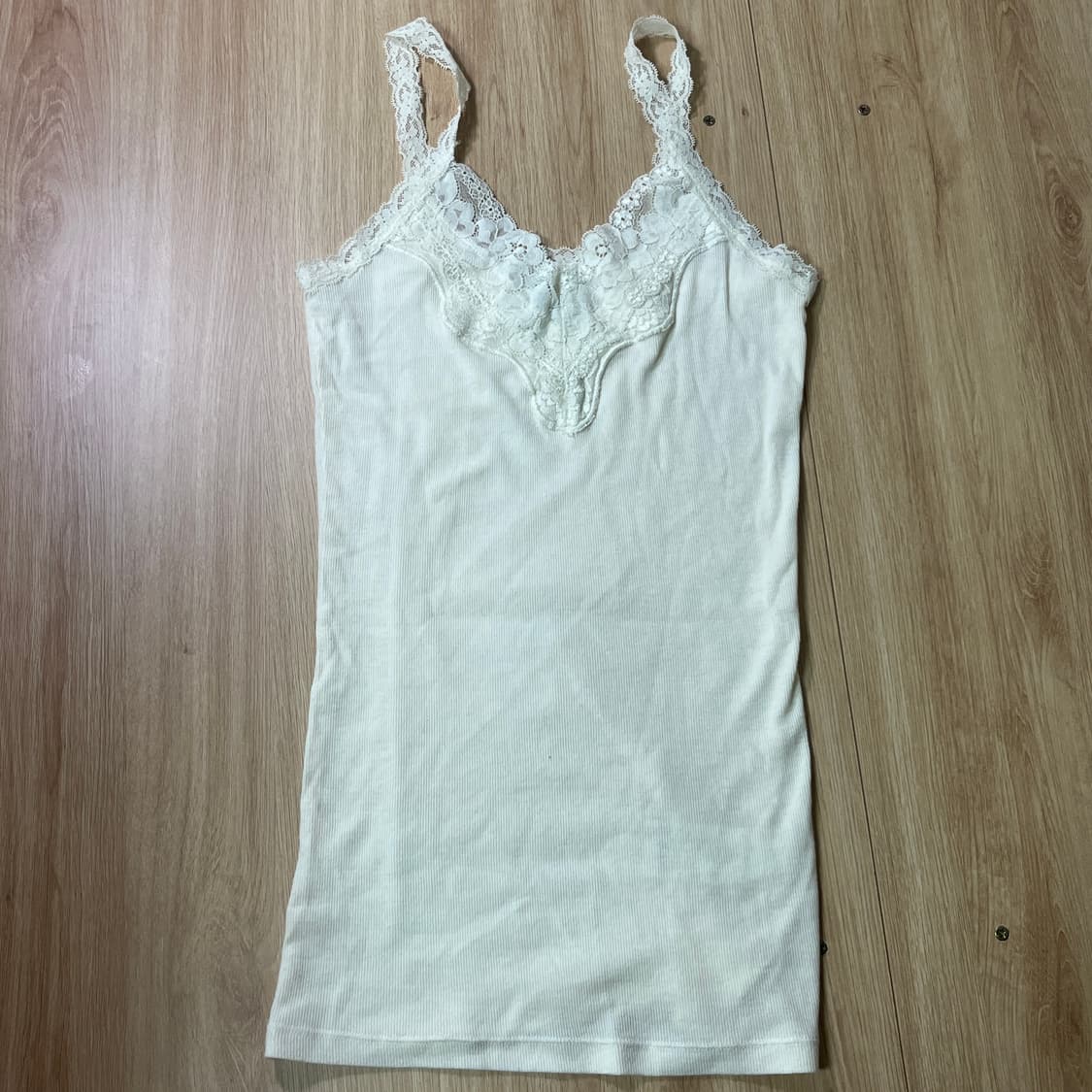 빈티지 | 아이보리 레이스 나시 슬리브리스 모리걸 오리엔탈 히메갸루 이너 상품이미지1