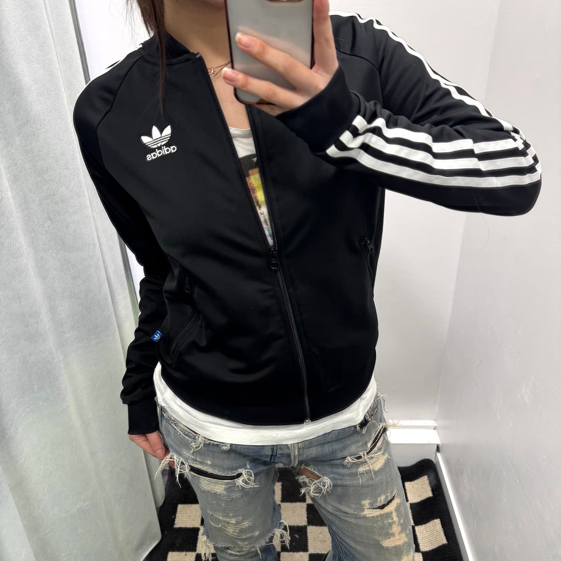 아디다스 블랙 트랙탑 져지  상품이미지1