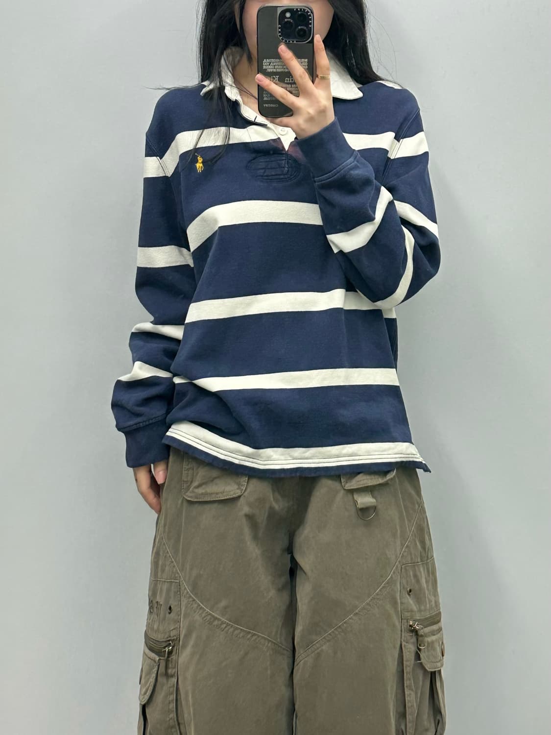 폴로 랄프로렌 스트라이프 럭비티 카라 티셔츠  상품이미지1