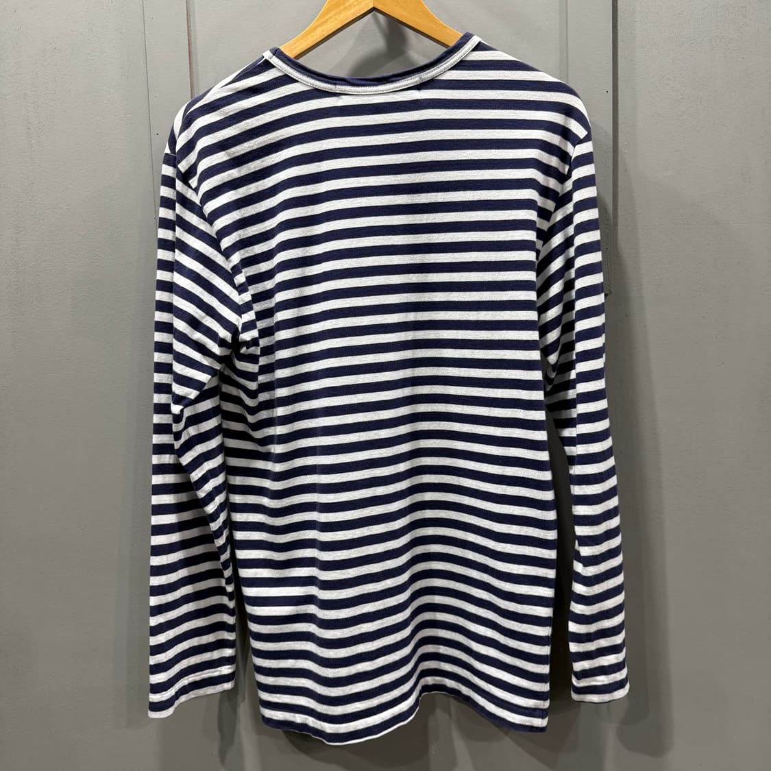 XL 꼼데가르송 미니 로고 단가라 롱슬리브 긴팔 티셔츠 퍼플 상품이미지2