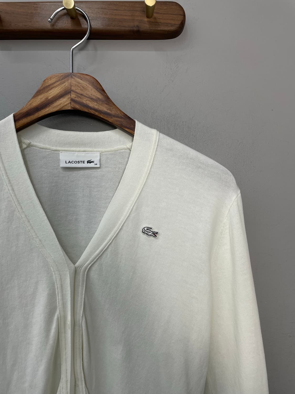 라코스테 썸머 브이넥 티핑 가디건 H1377 상품이미지3