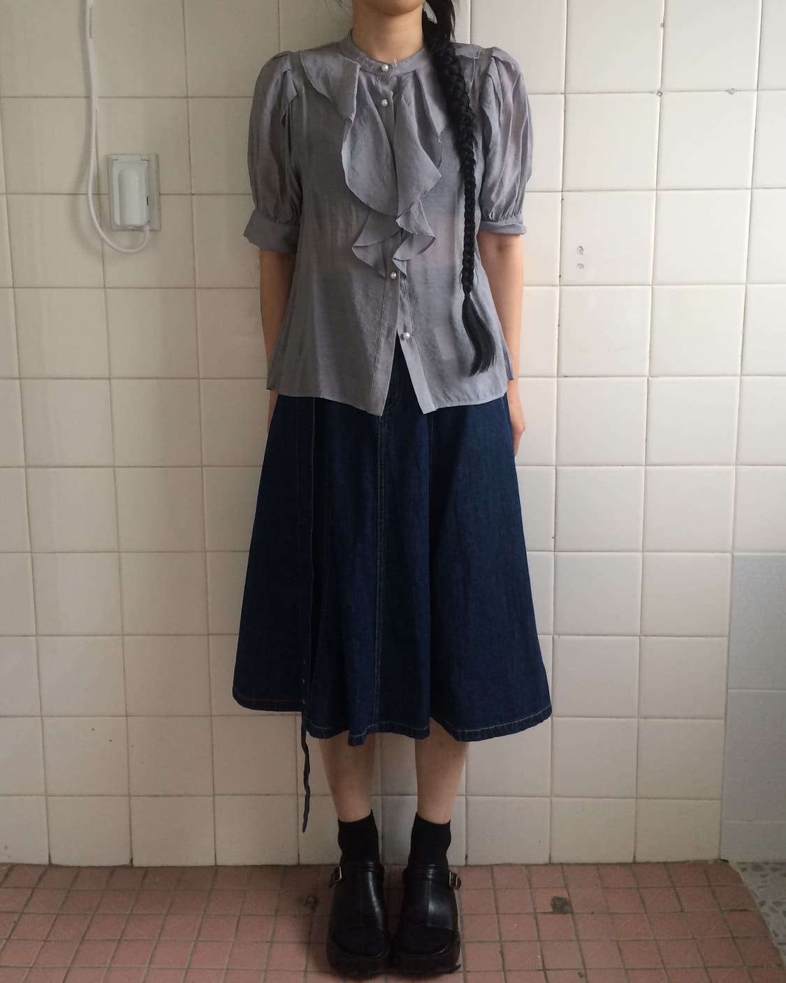 Ruffle point blouse 상품이미지1