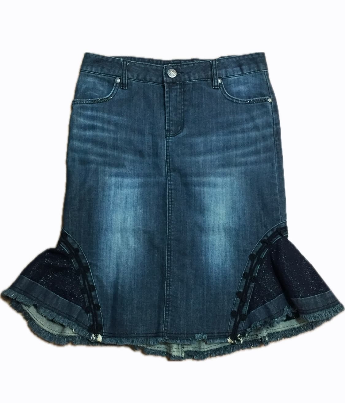 데님 워싱 머메이드 스커트 상품이미지1