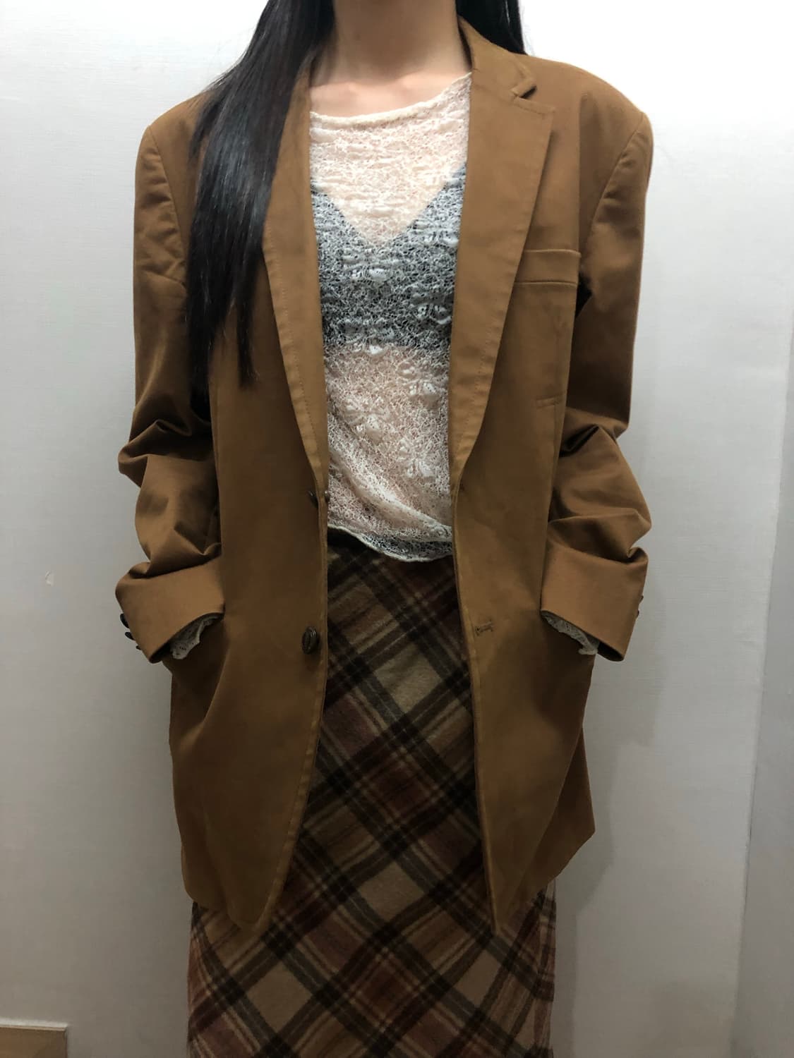 빈티지 브라운 코튼 자켓 상품이미지1