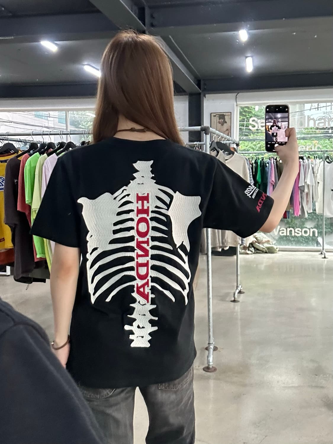 벤슨 x HONDA 본 스켈레톤 패치 반팔티 상품이미지1