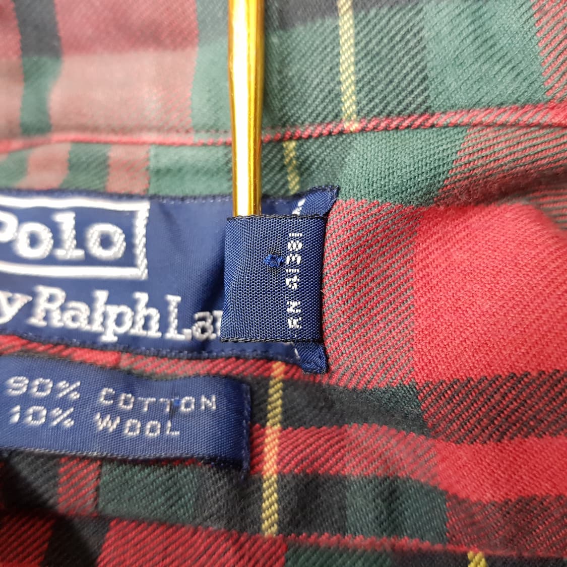 폴로 랄프로렌 레드 타탄 체크 플란넬 셔츠 M사이즈 상품이미지6