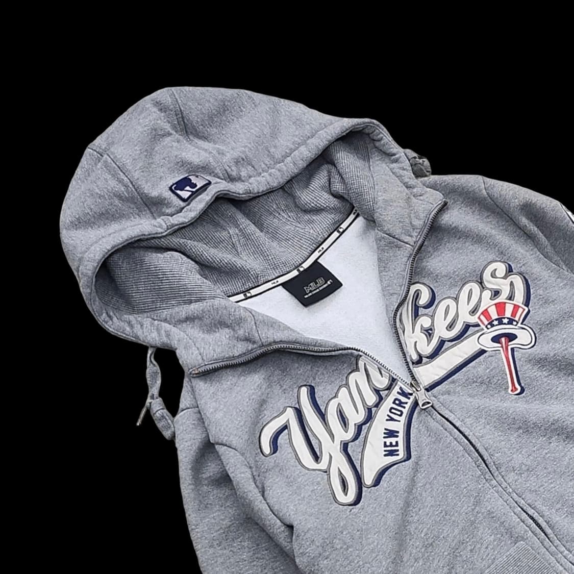 MLB 뉴욕 양키즈 그레이 후드집업 상품이미지2