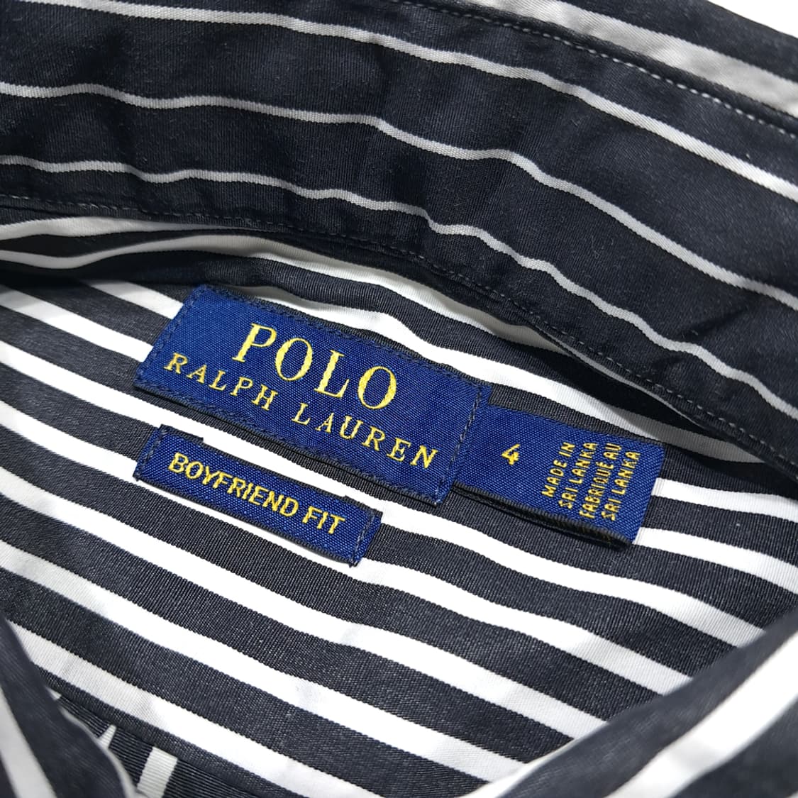 CK025 M 폴로 보이프렌드핏 모노 스트라이프 셔츠 남방 상품이미지4