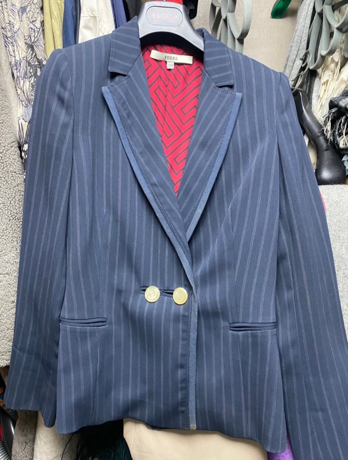 [Full Suit] Gianfranco Ferré 아카이브 핀스트라이프 상품이미지1