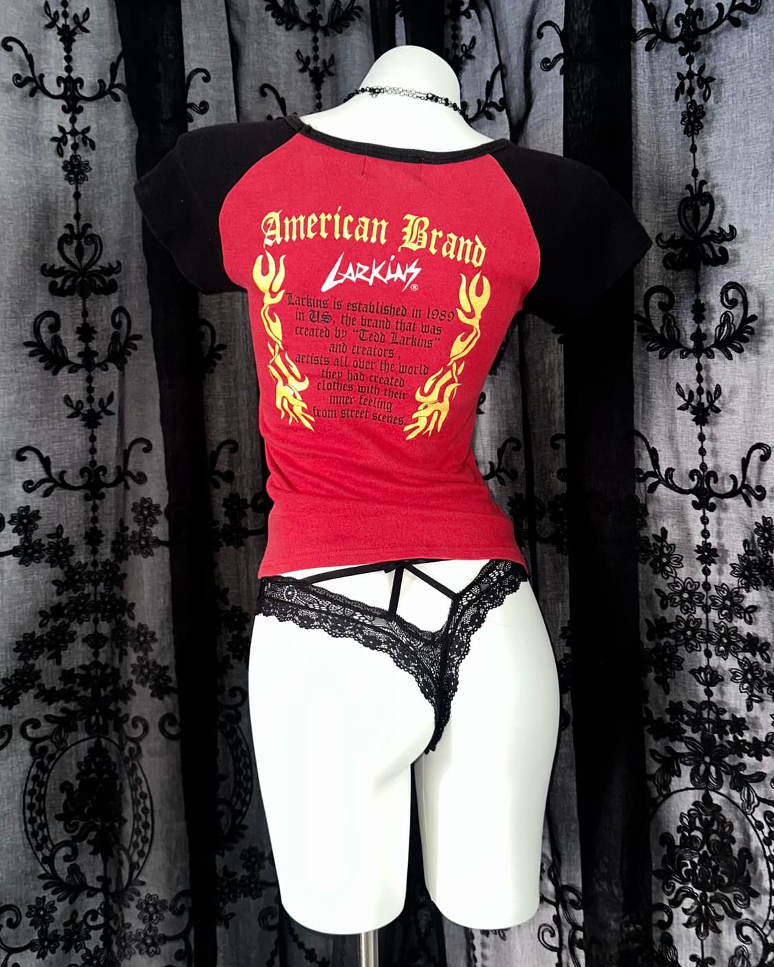 red studded raglan t-shirt 상품이미지3