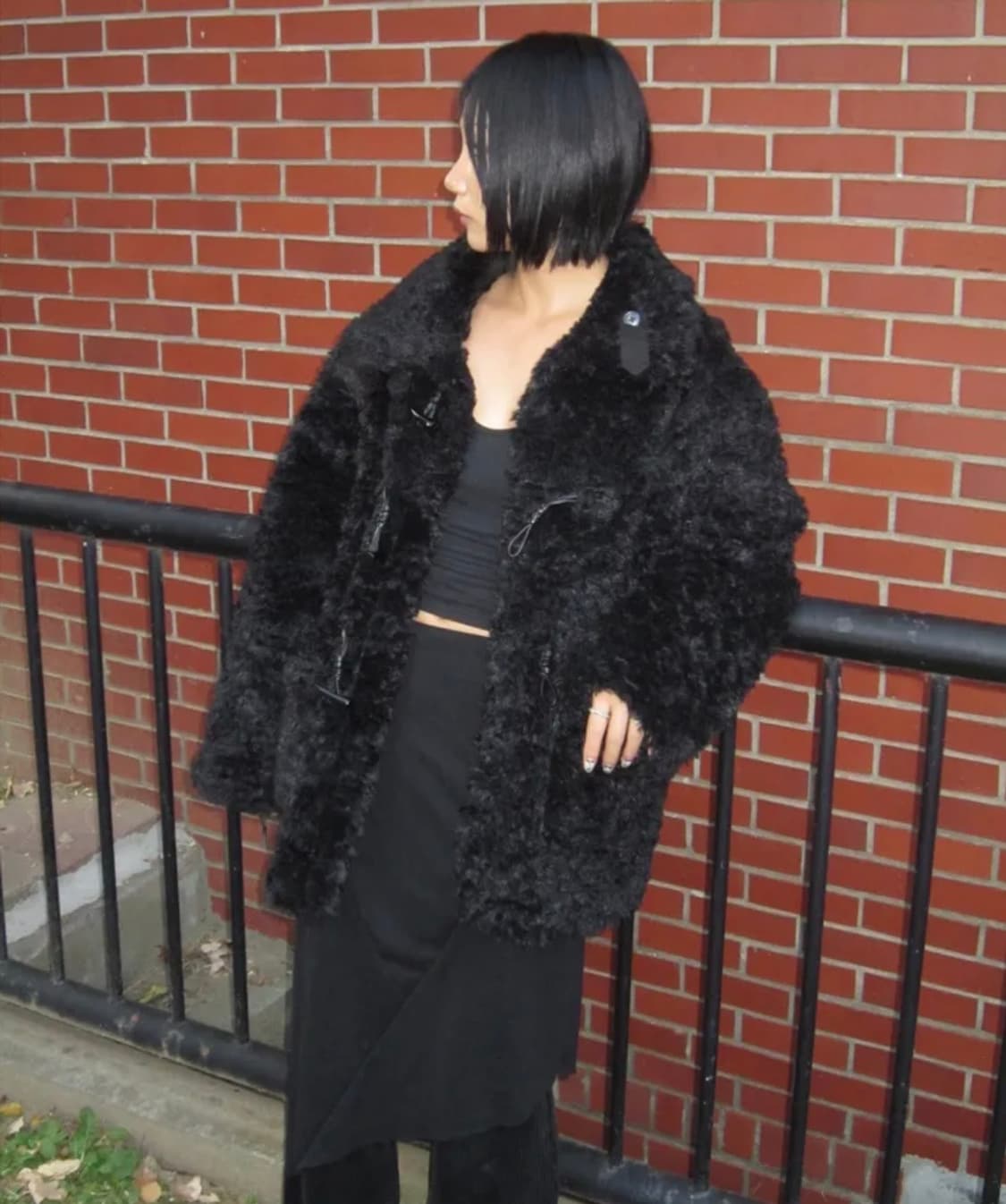 베이닝리버시블퍼무스탕자켓 에이블리블랙업모디무드카키포인트에트오소메 상품이미지4