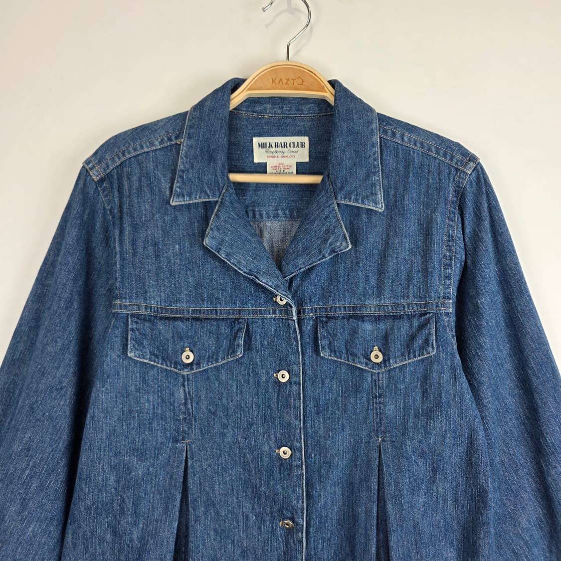 90's MILK BAR CLUB 데님 남방 상품이미지2