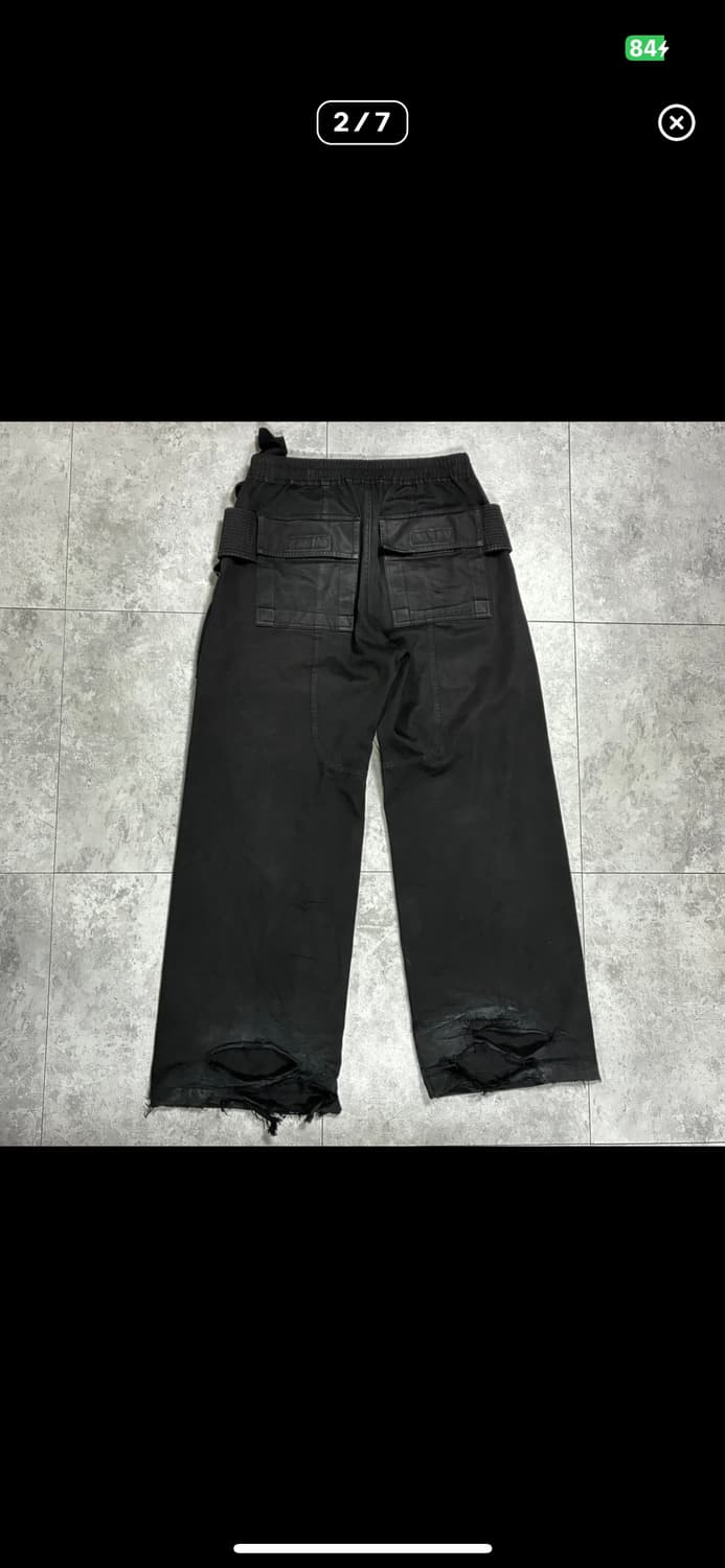 [L] 릭오웬스 다크쉐도우 와이드 크리치 카고 TW 태권도 팬츠 상품이미지2