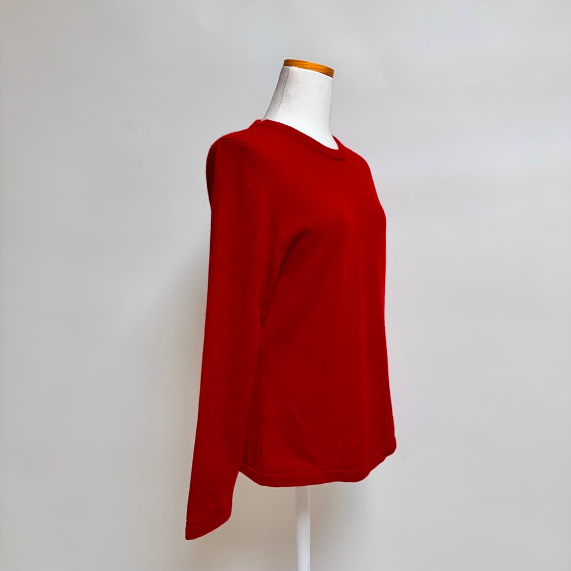 [캐시미어 100%] 레드 라운드넥 여성 니트  상품이미지2