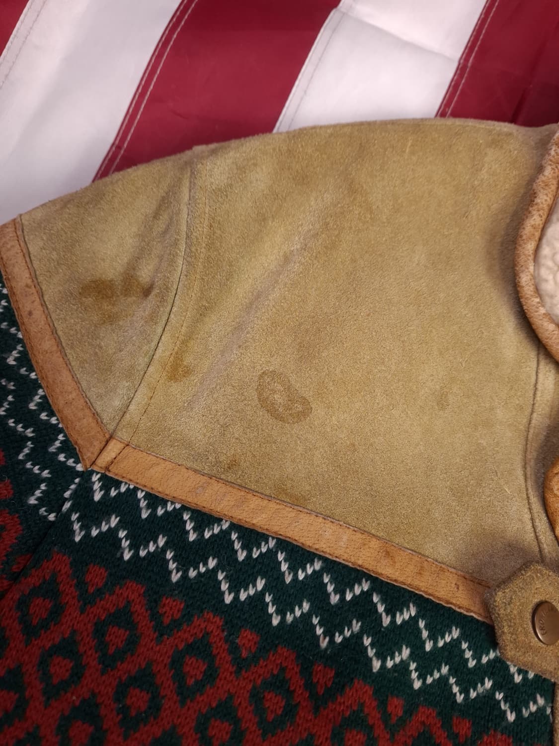 80's 빈티지 리얼스웨이드 나바호 쉐르파 자켓 상품이미지7