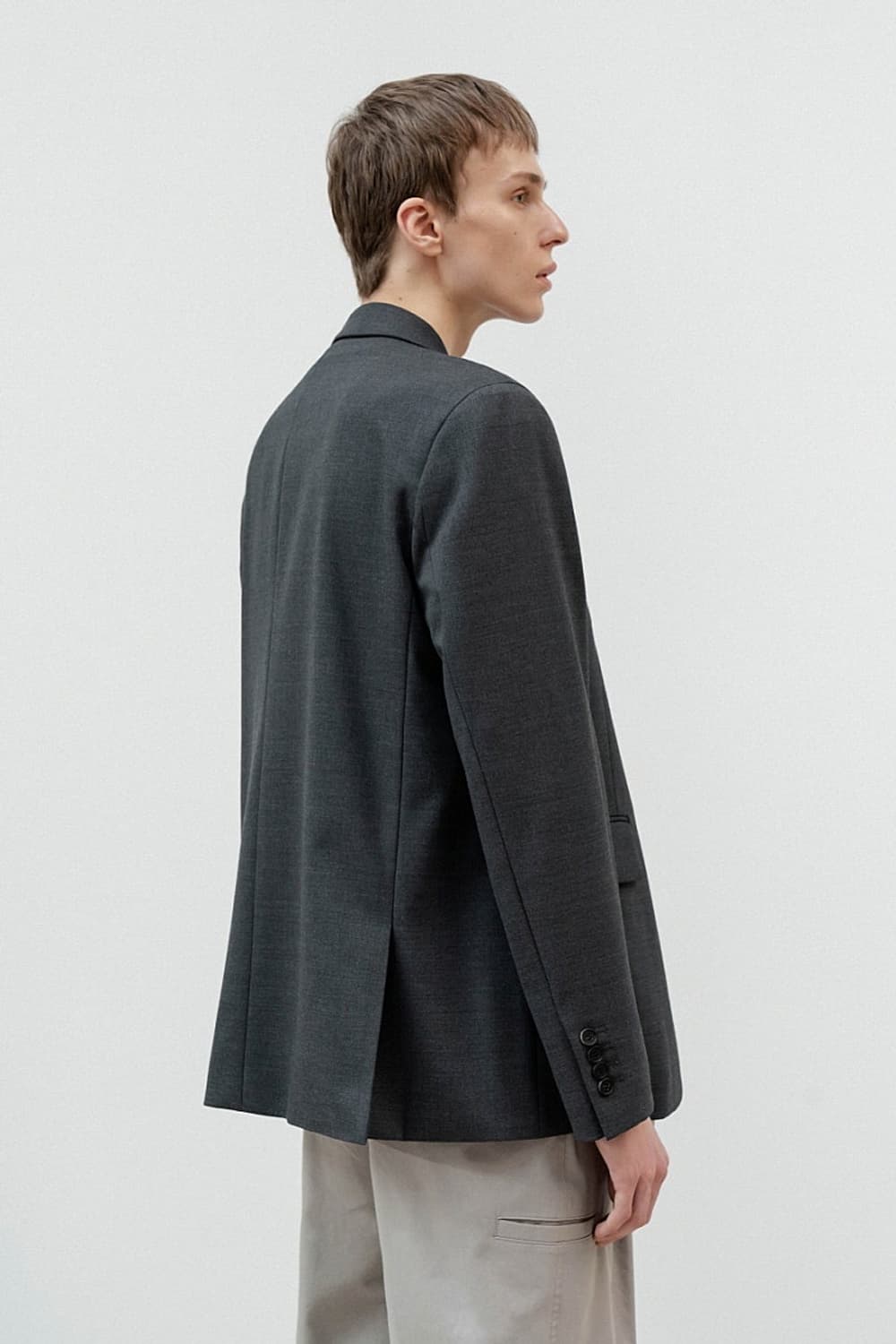 (새제품) 인사일런스 오버사이즈 울 블레이저 / 다크그레이 / L 상품이미지1