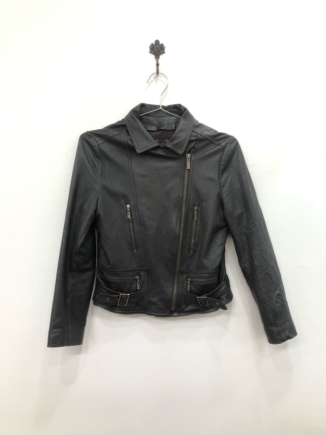 deep brown buckle detail lambskin jacket 상품이미지4