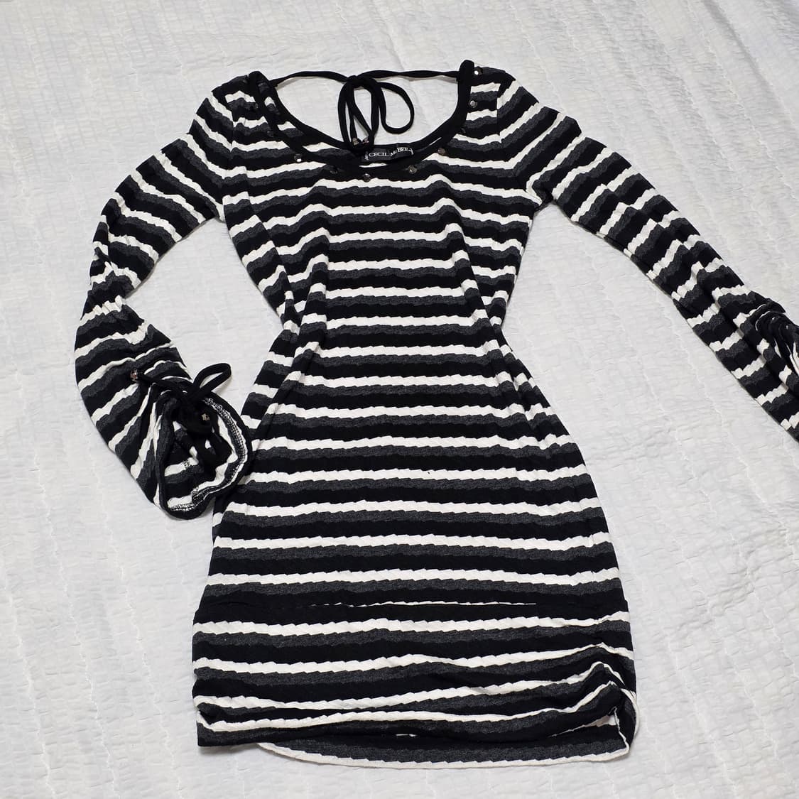 일본 빈티지 오네갸루st 스트라이프 셔링 원피스 상품이미지4