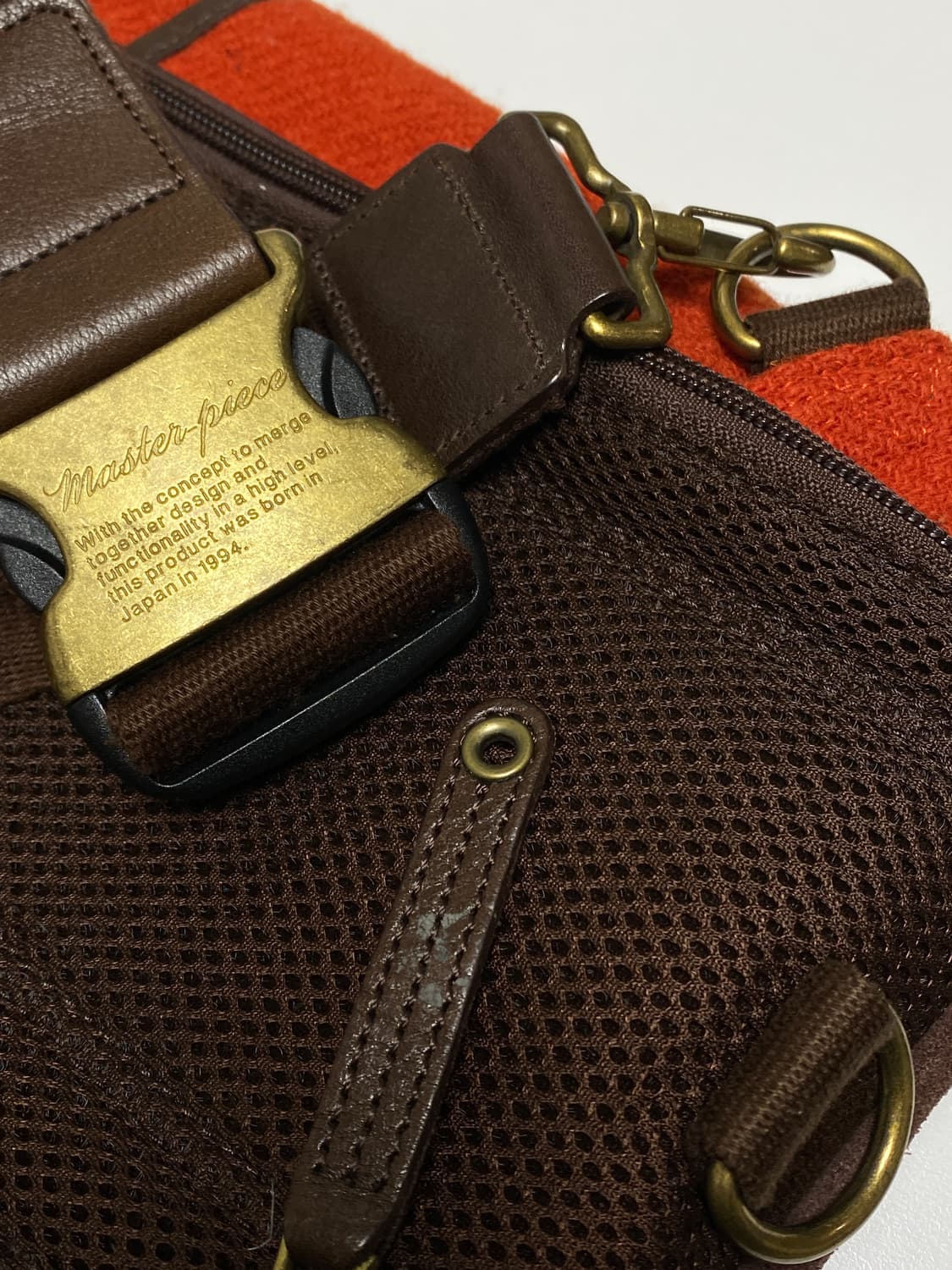 마스터피스 MSPC 해리스트위드 덴시티 크로스백 오렌지 상품이미지5