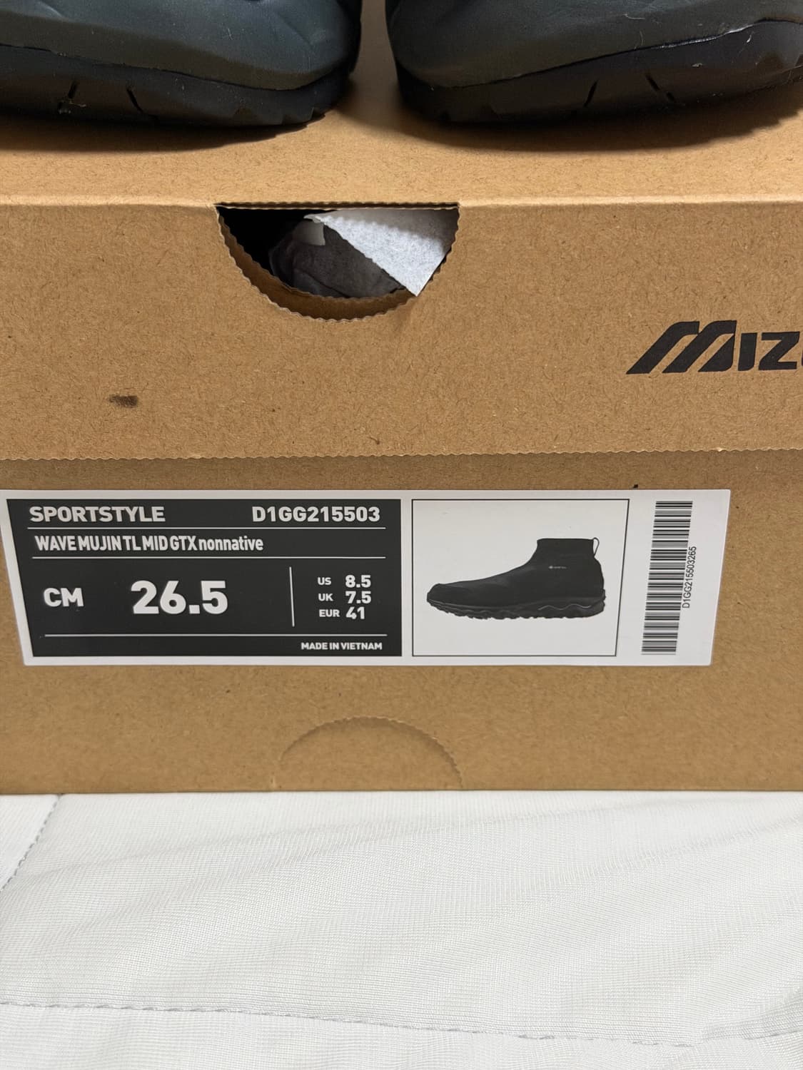 265] 미즈노 웨이브 무진 티엘 미드 지티엑스 논네이티브 블랙 상품이미지8