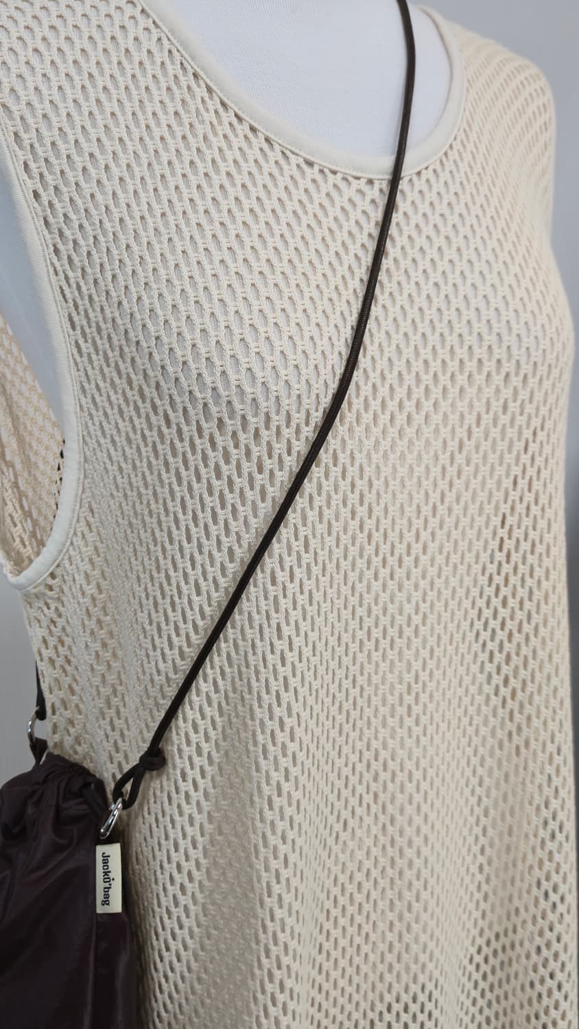 GU 크로셰 네트 원피스 XL 아이보리 그물 롱 나시 레이어드 상품이미지4