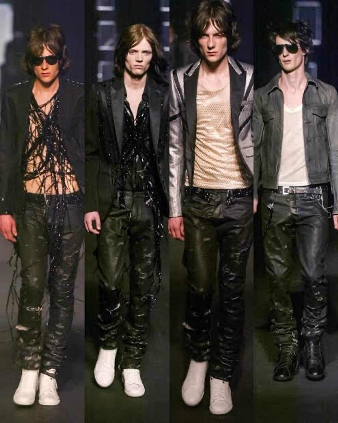 디올옴므 04ss 스트립 스니커즈 하이탑 화이트 상품이미지1