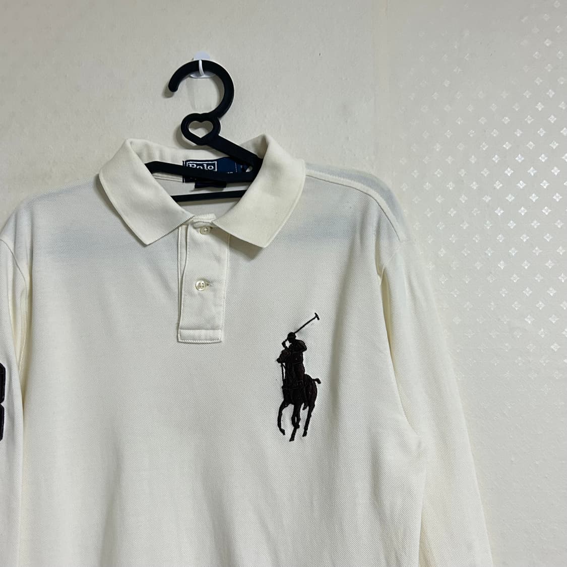 폴로 랄프로렌 신형 빅포니 치프키프 넘버 긴팔 카라 티셔츠 아이보리 M 상품이미지5