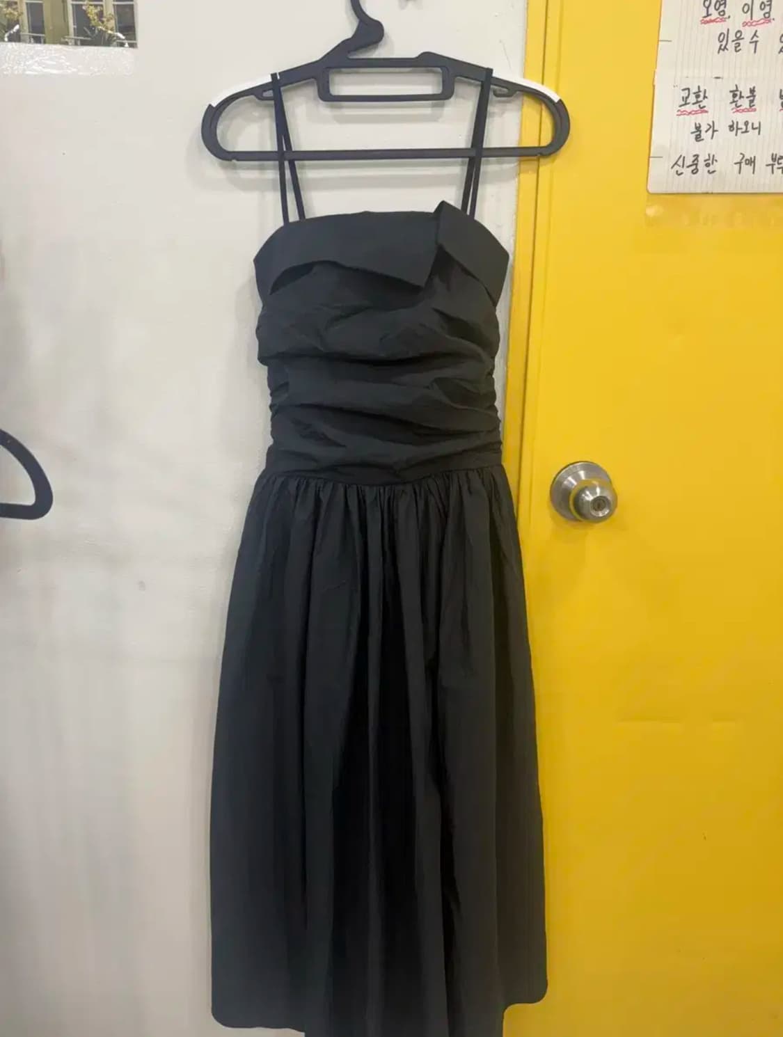 vtg 블랙 드레이프 롱 원피스 상품이미지1