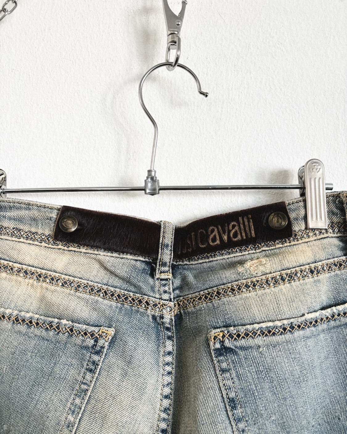 00s 저스트카발리 불렛홀 오일워싱 데님 상품이미지8