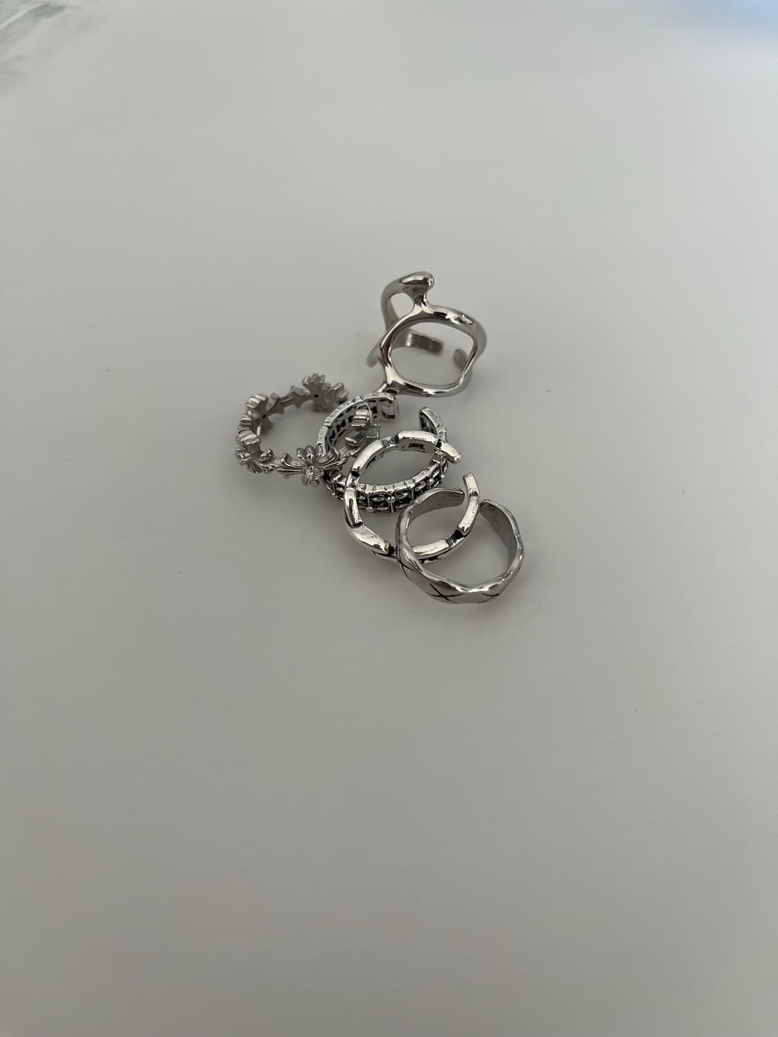 925 실버 반지 5개 일괄 상품이미지1