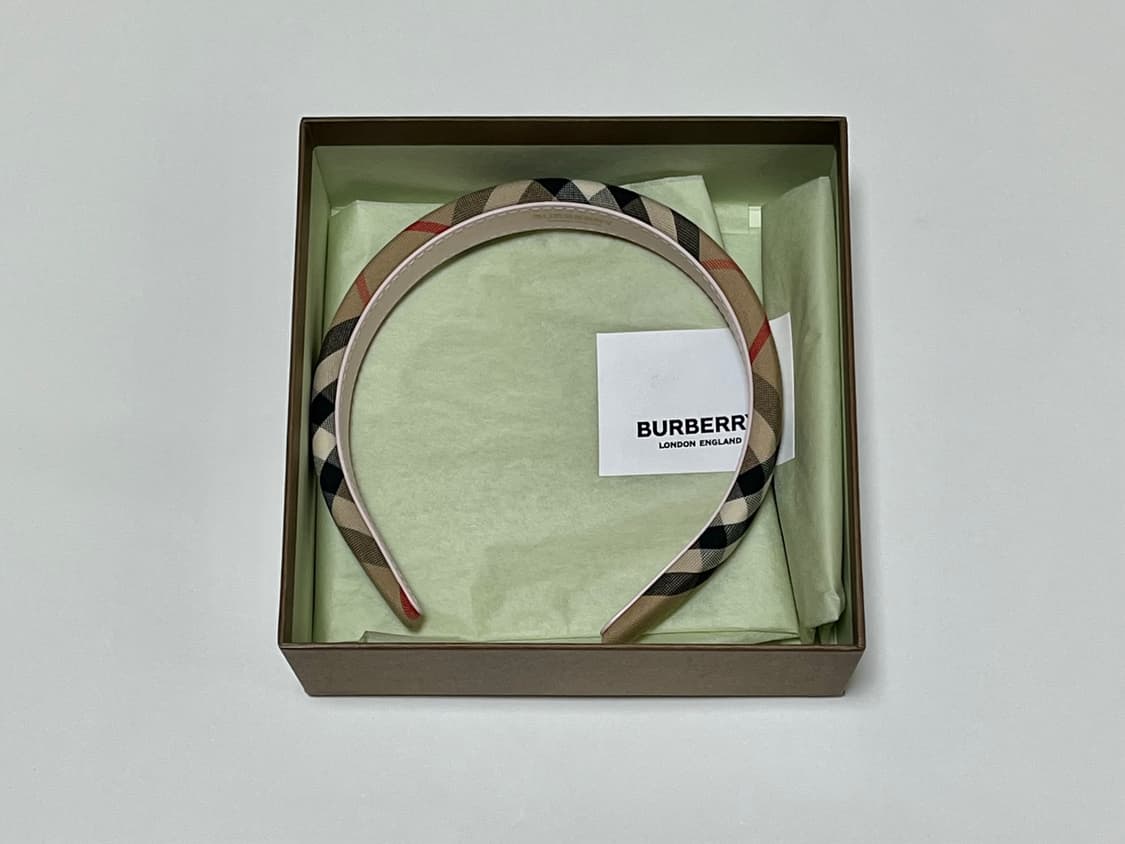 새상품 | 버버리 체크 헤어밴드 상품이미지1