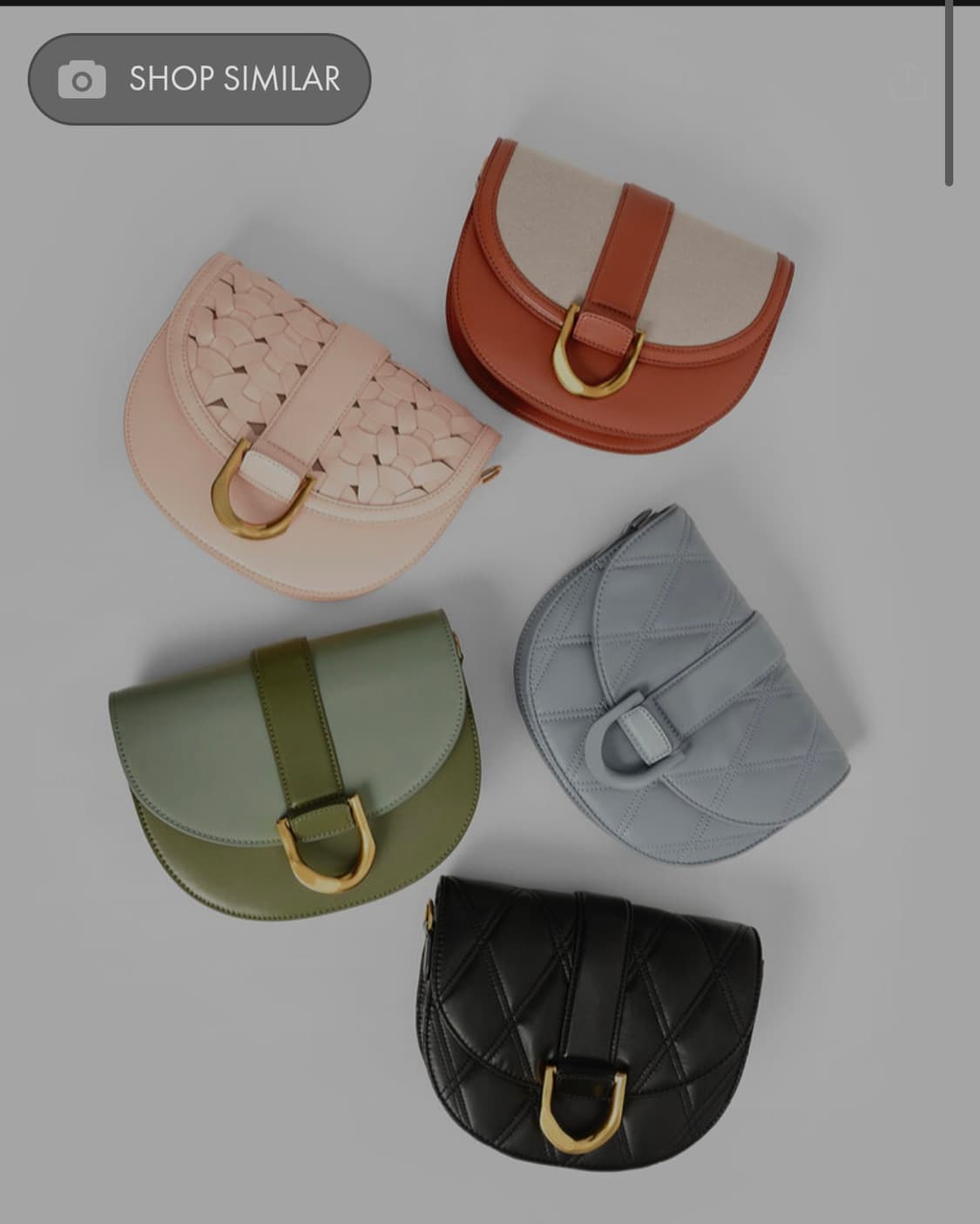 새상품 CharlesAndKeith찰스앤키스 개빈 퀼티드 새들백 상품이미지1