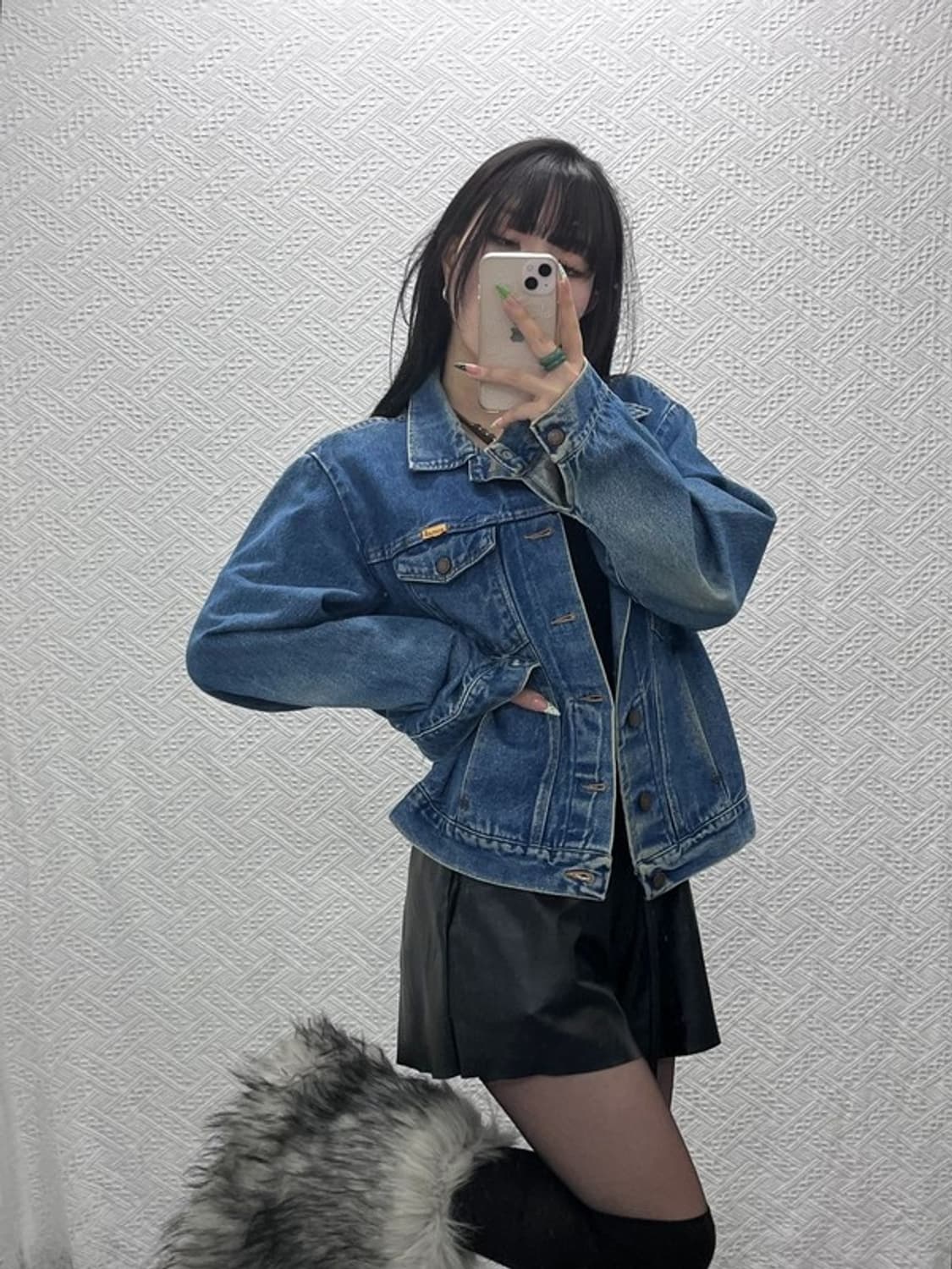 러슬러 올드스쿨 빈티지 90's 데미지 워싱 데님자켓 L C09306 상품이미지1