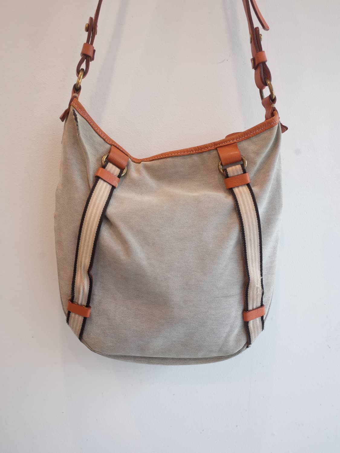 BURBERRY 버버리 블루라벨 레더&캔버스 크로스백 상품이미지9