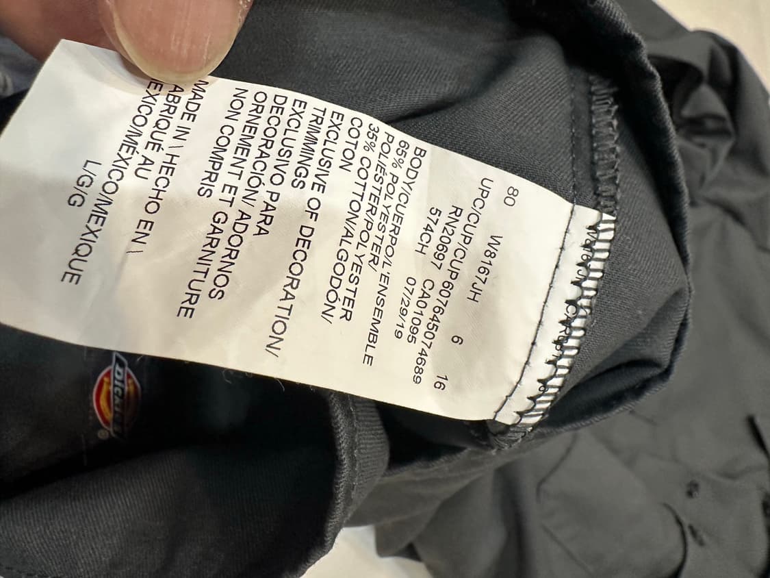 [L]디키즈 워크셔츠 다크그레이 상품이미지5